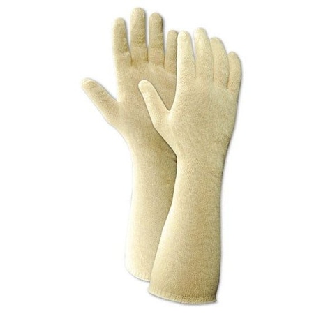 Machine Knit Gloves, Natural, 12 PK